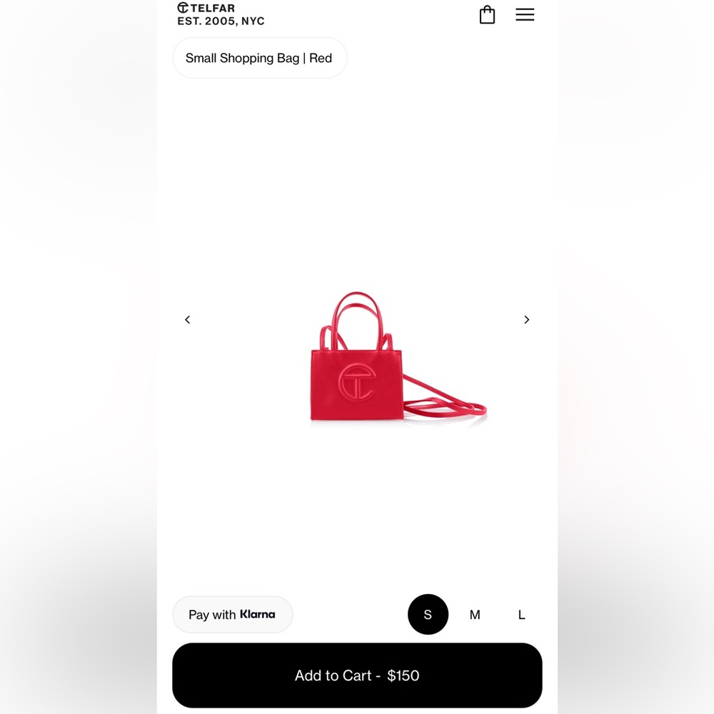 Small Shopping Bag Red